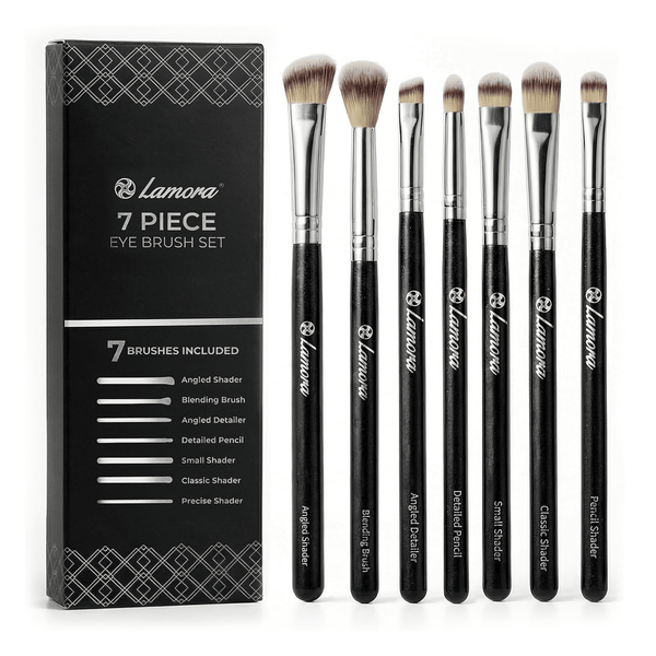 Eyeshadow Brush Set Black - Lamora Beauty