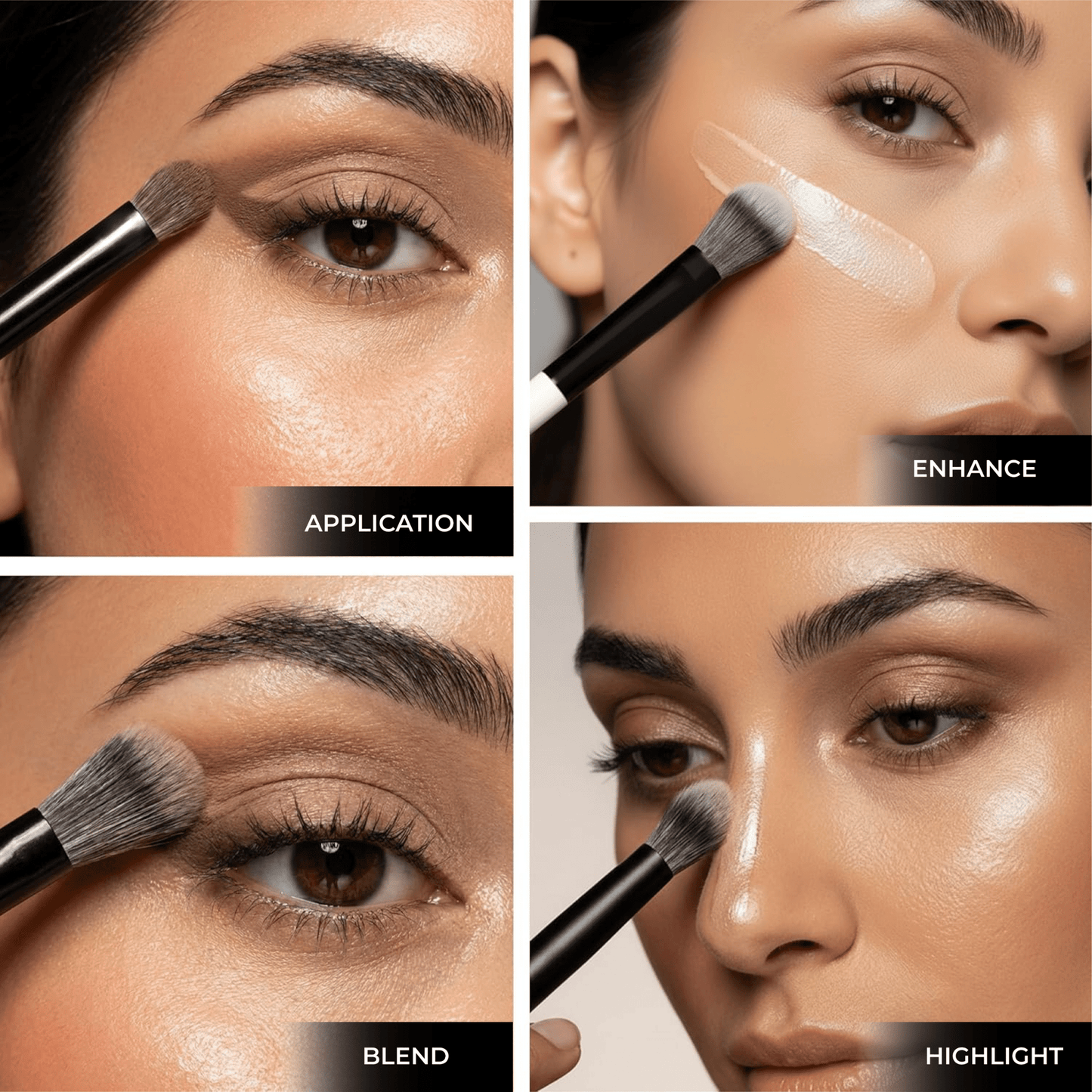 Blending & Eyeshadow Duo Brush - Lamora Beauty