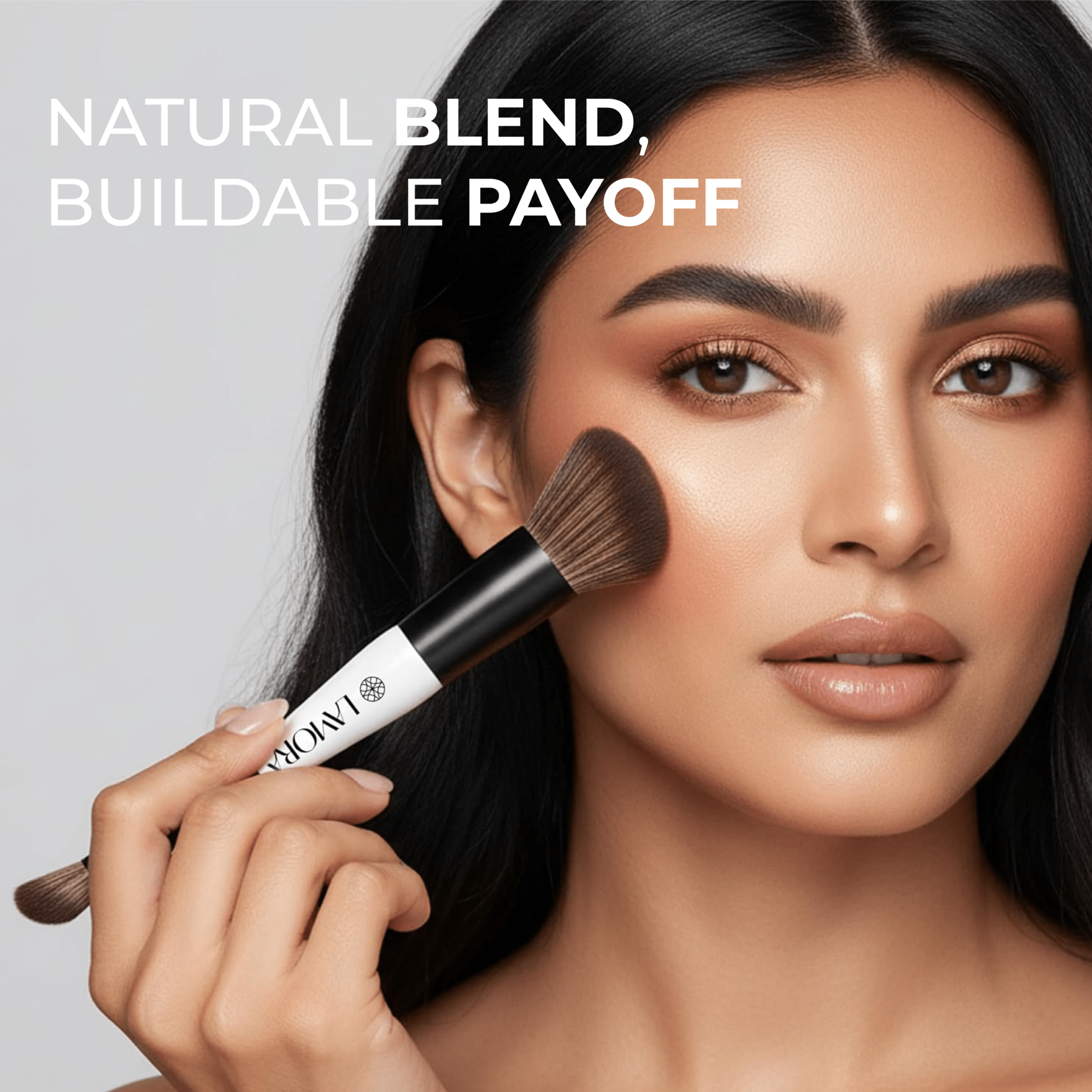 Blush & Concealer Duo Brush - Lamora Beauty