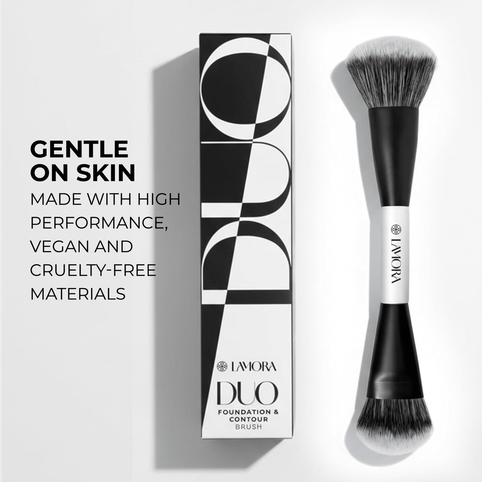 Contour & Foundation Duo Brush - Lamora Beauty
