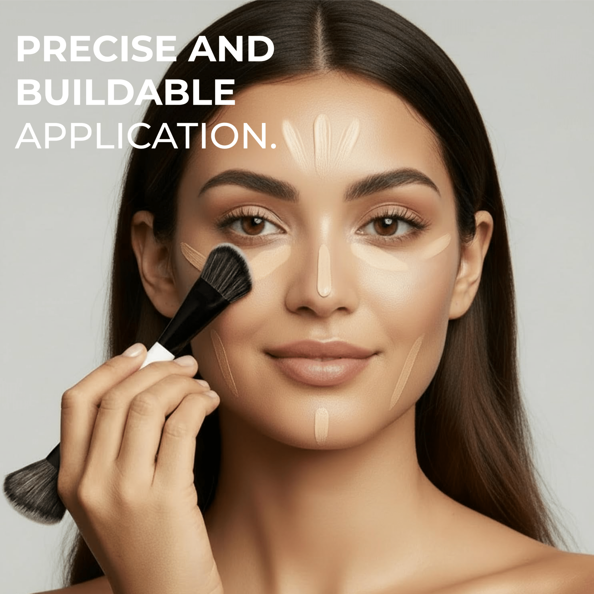 Contour & Foundation Duo Brush - Lamora Beauty