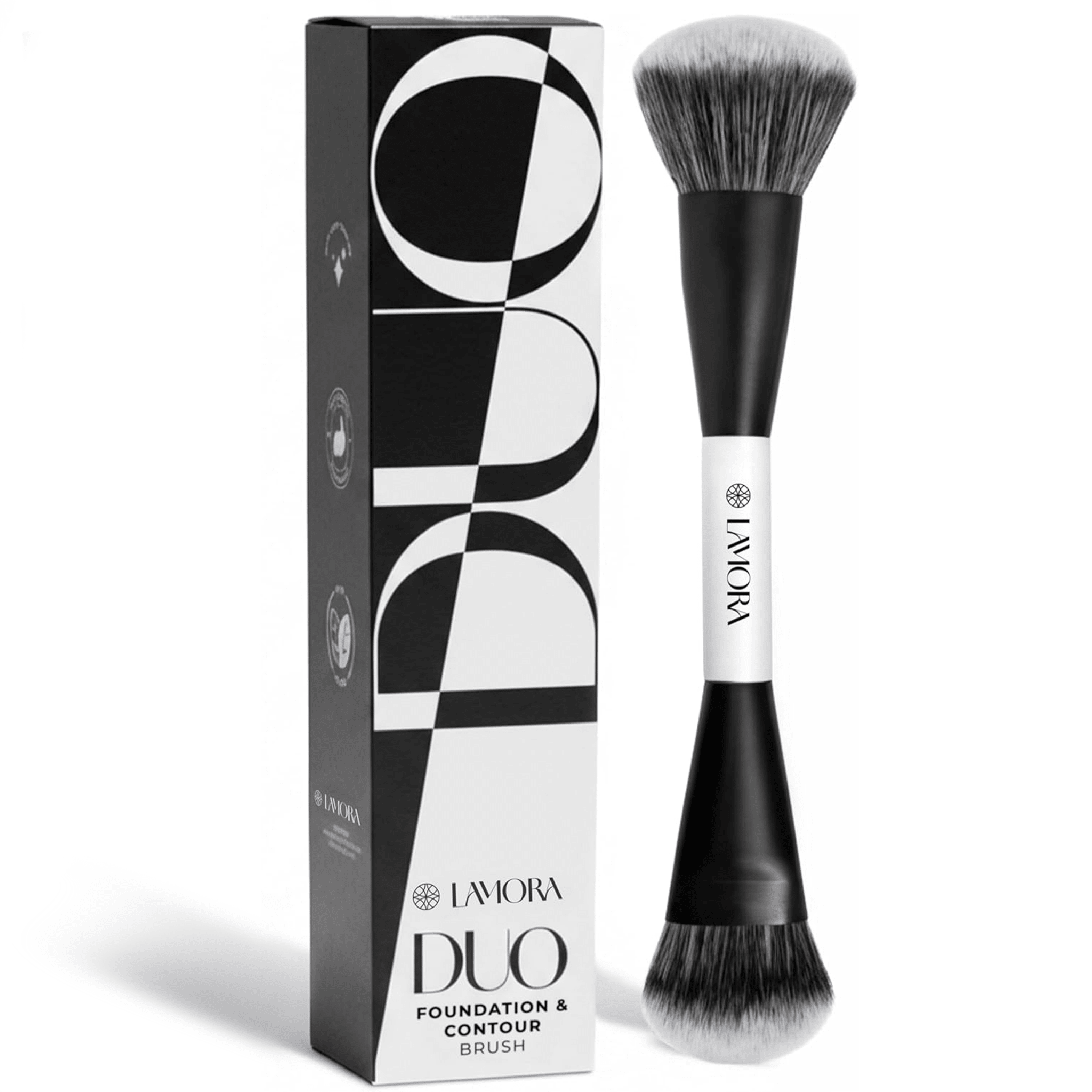 Contour & Foundation Duo Brush - Lamora Beauty