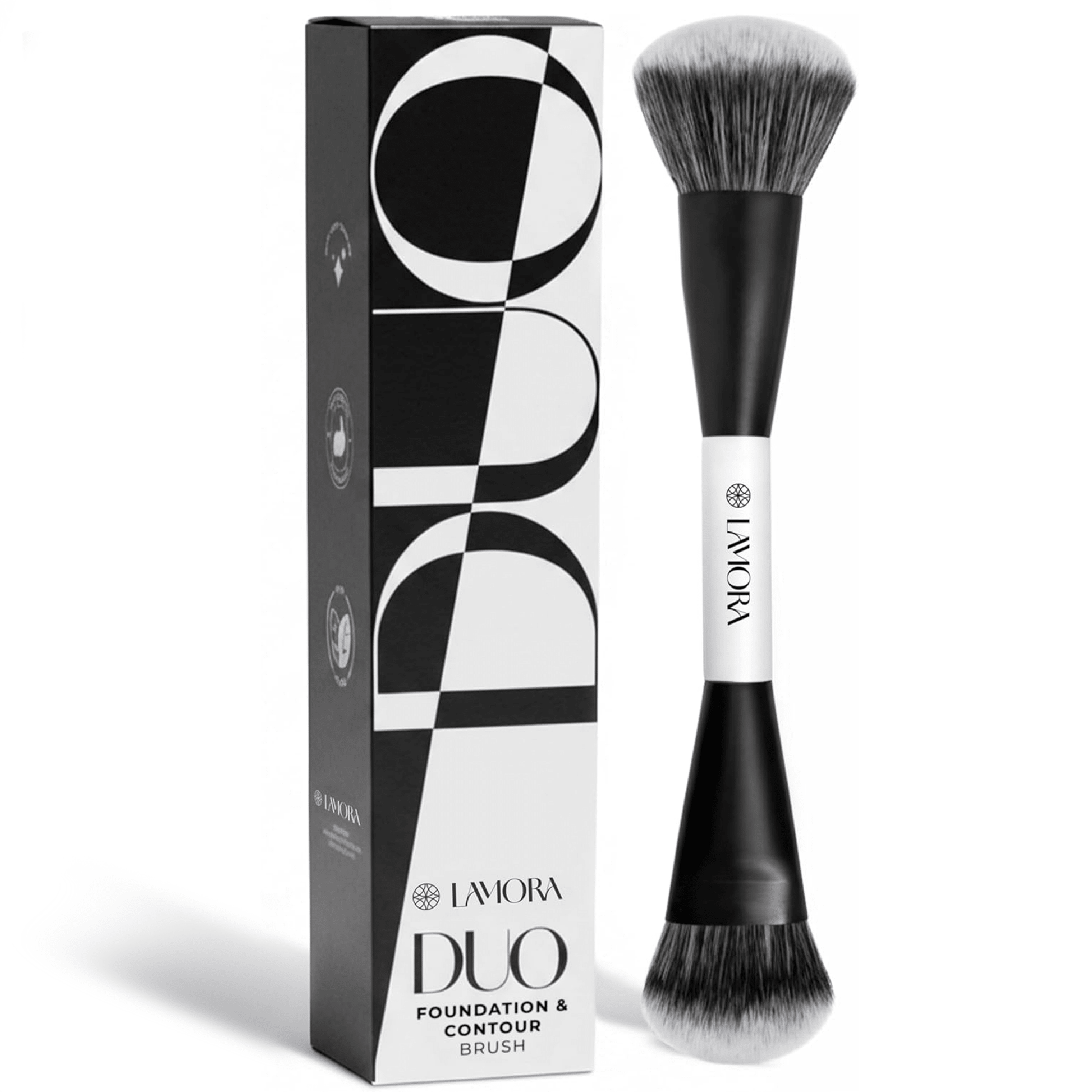 Contour & Foundation Duo Brush - Lamora Beauty