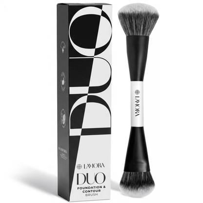 Contour & Foundation Duo Brush - Lamora Beauty