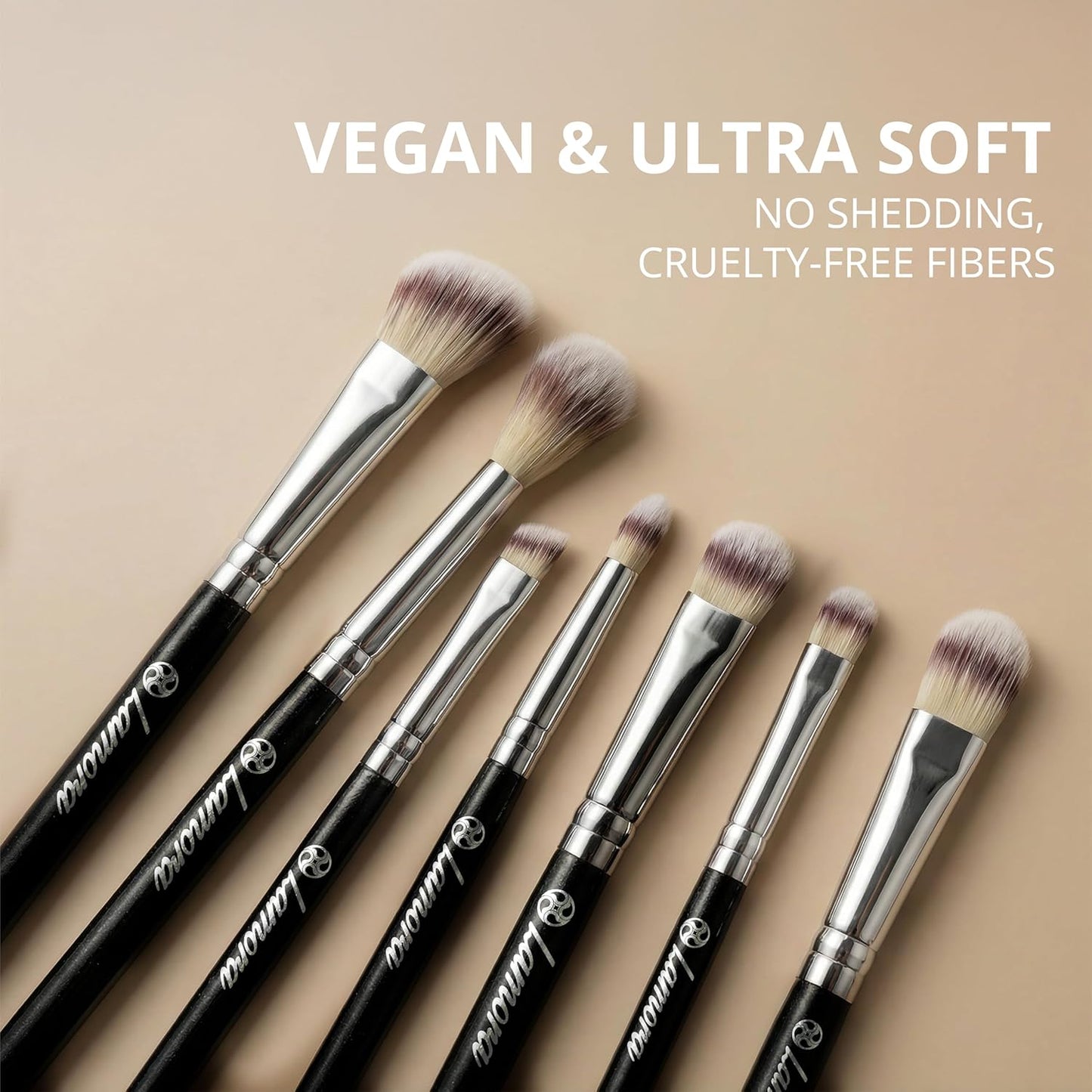 Eyeshadow Brush Set Black - Lamora Beauty