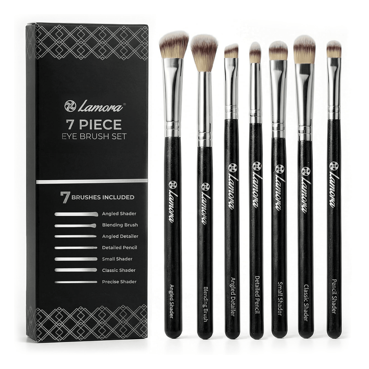 Eyeshadow Brush Set Black - Lamora Beauty