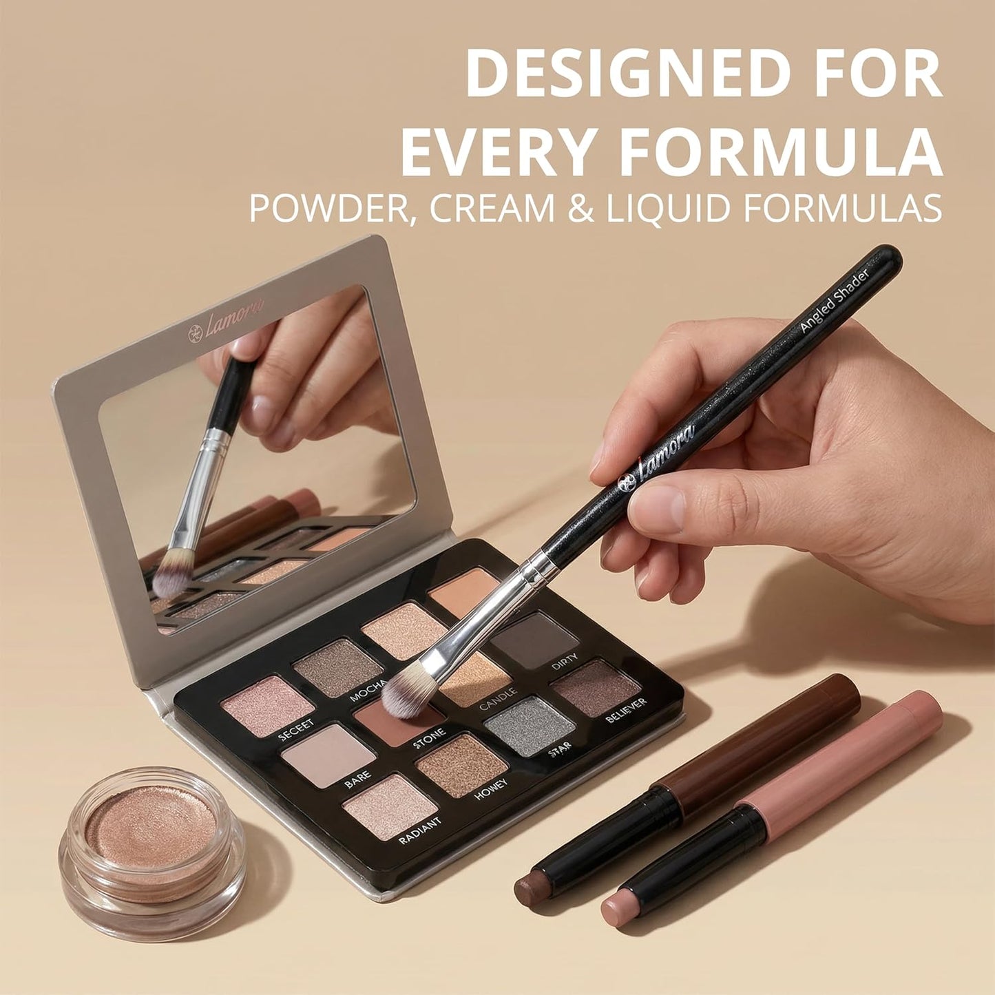 Eyeshadow Brush Set Black - Lamora Beauty