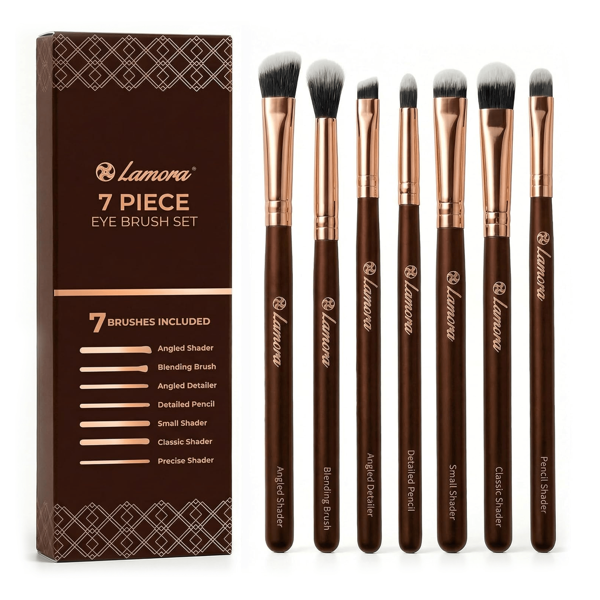 Eyeshadow Brush Set Rose - Lamora Beauty