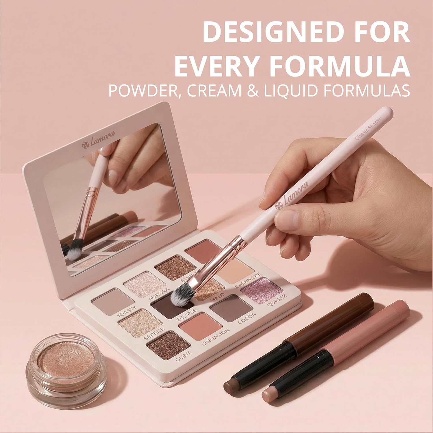 Eyeshadow Brush Set Rose Gold - Lamora Beauty