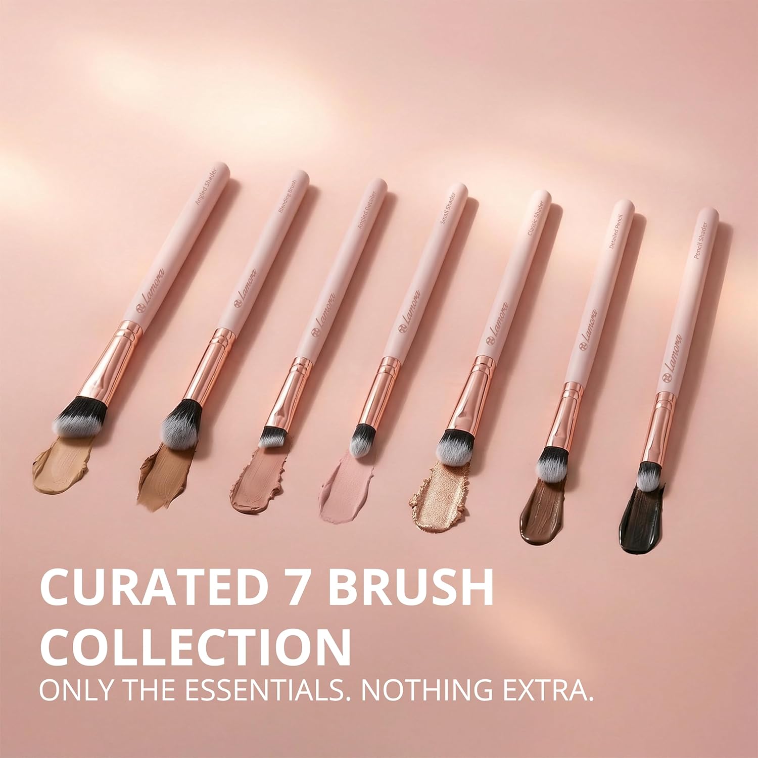 Eyeshadow Brush Set Rose Gold - Lamora Beauty