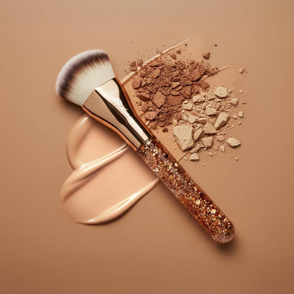 Foundation Brush Heart Gold - Lamora Beauty