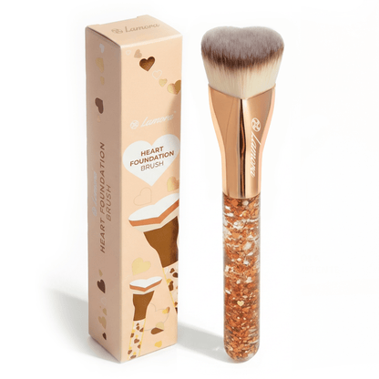 Foundation Brush Heart Gold - Lamora Beauty