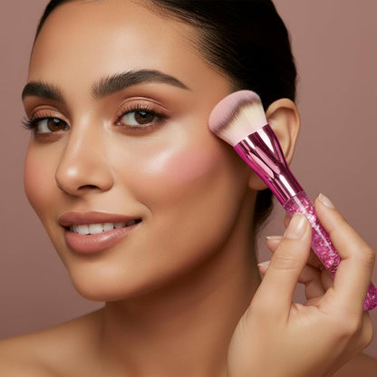 Foundation Brush Heart Pink - Lamora Beauty