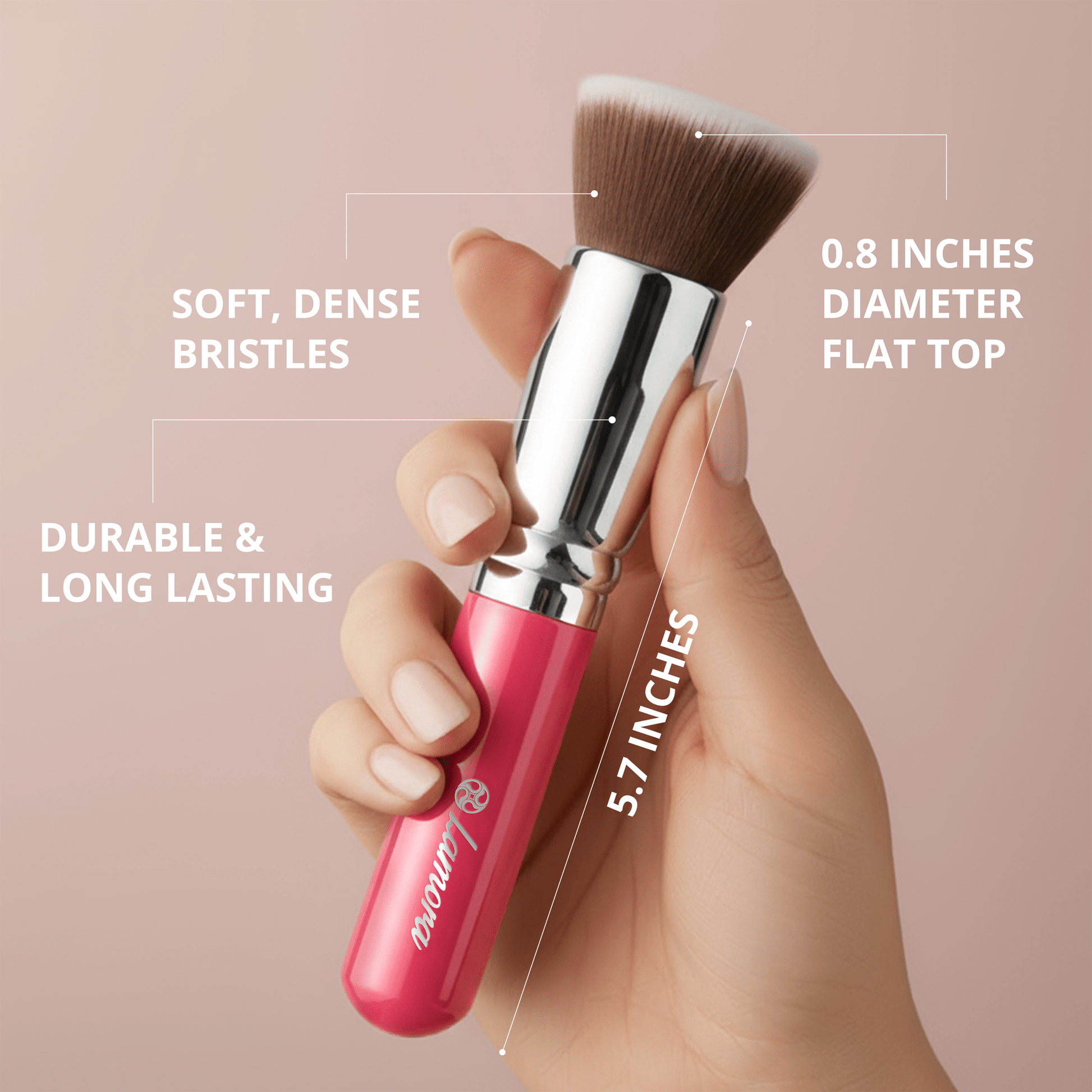 Foundation Brush Pink - Lamora Beauty