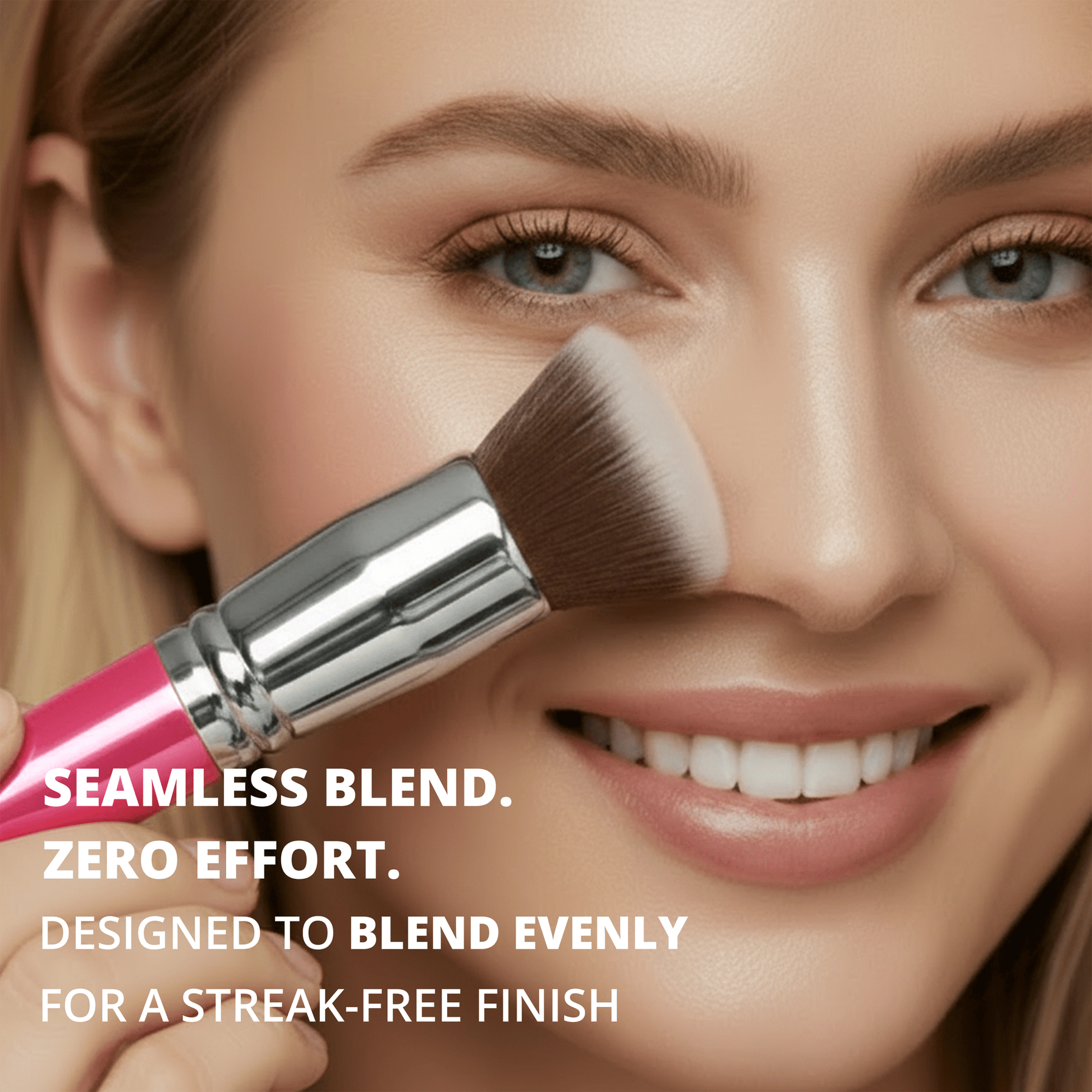 Foundation Brush Pink - Lamora Beauty