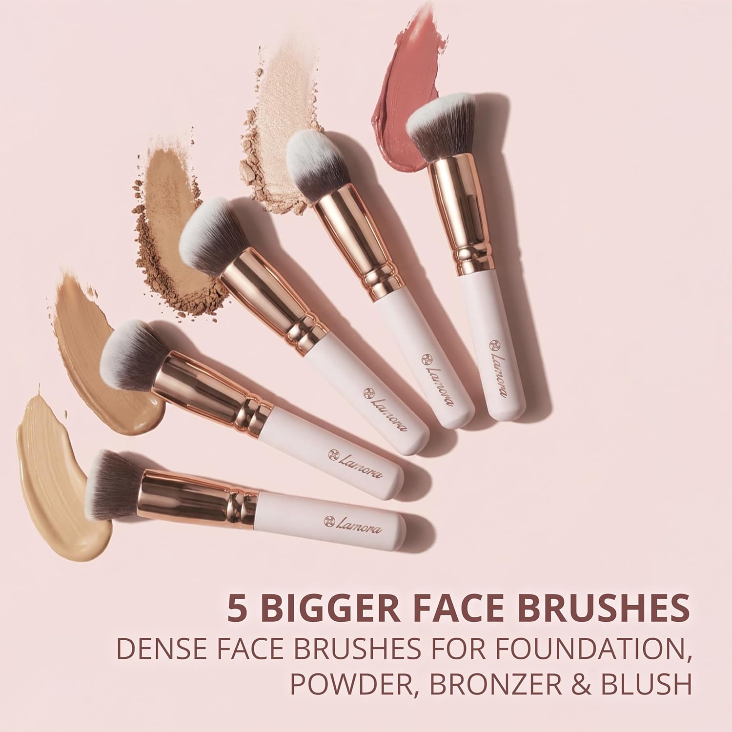 Foundation Brush Set Rose - Lamora Beauty
