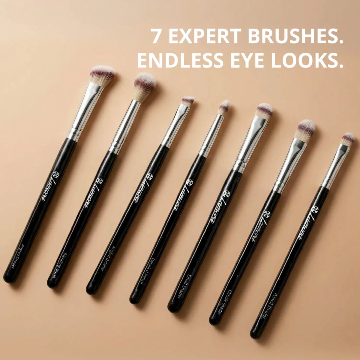 Eyeshadow Brush Set Black - Lamora Beauty