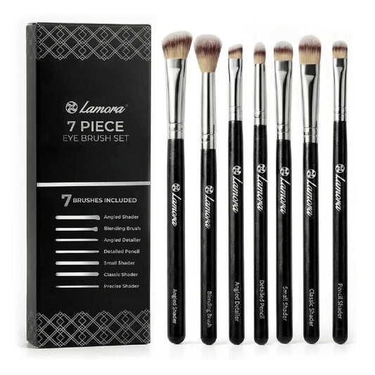 Eyeshadow Brush Set Black - Lamora Beauty