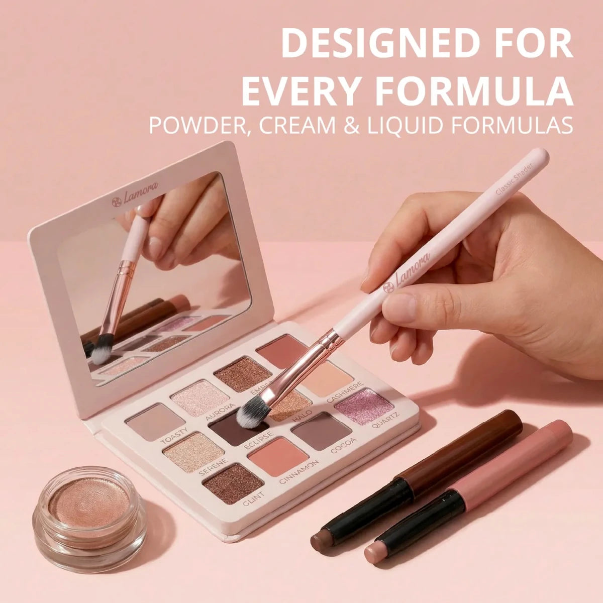 Eyeshadow Brush Set Rose Gold - Lamora Beauty