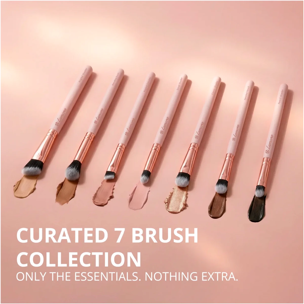 Eyeshadow Brush Set Rose Gold - Lamora Beauty