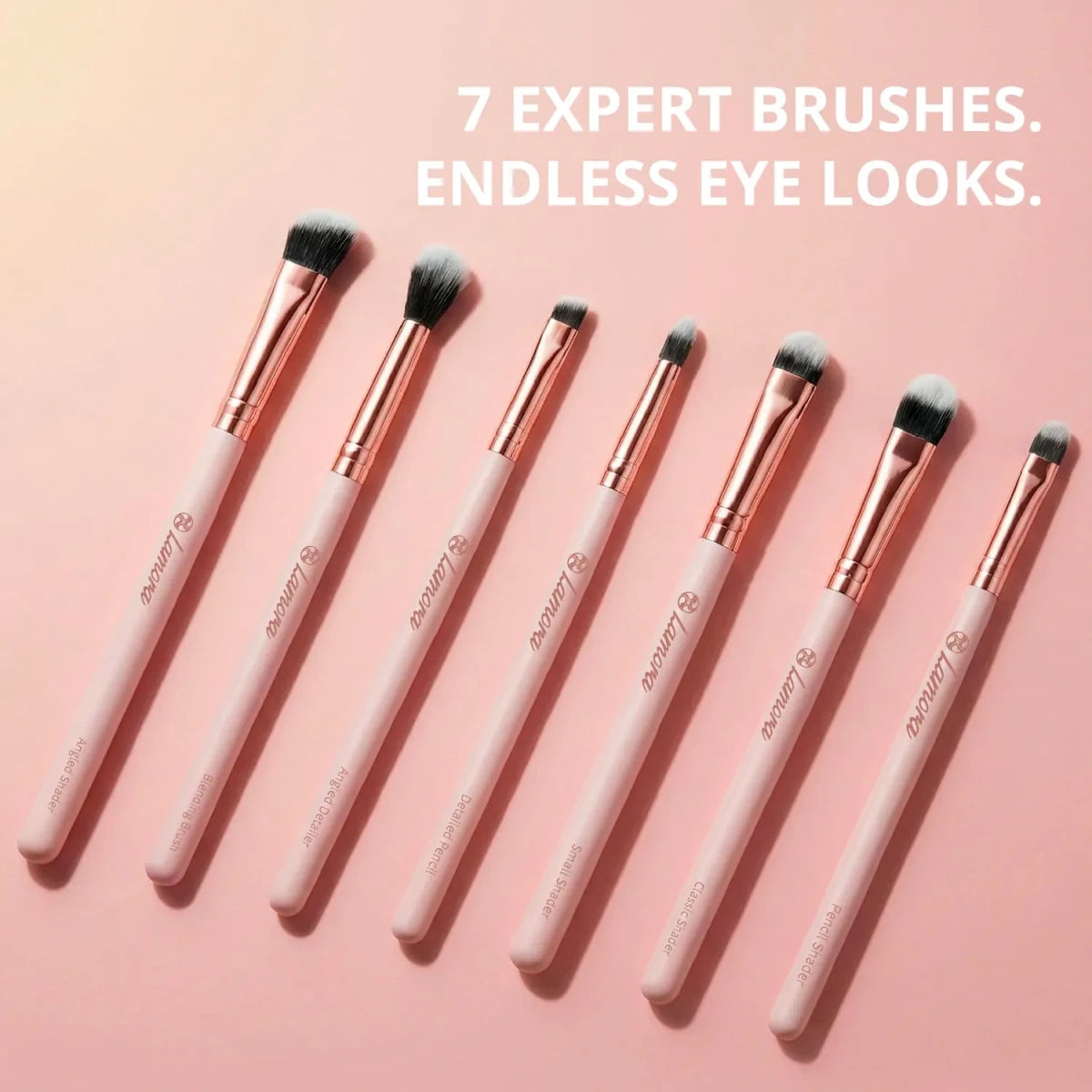 Eyeshadow Brush Set Rose Gold - Lamora Beauty