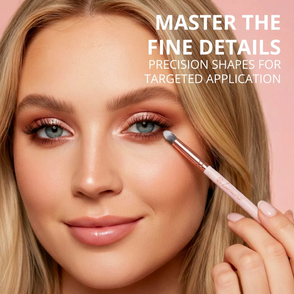 Eyeshadow Brush Set Rose Gold - Lamora Beauty