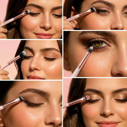 Eyeshadow Brush Set Rose Gold - Lamora Beauty