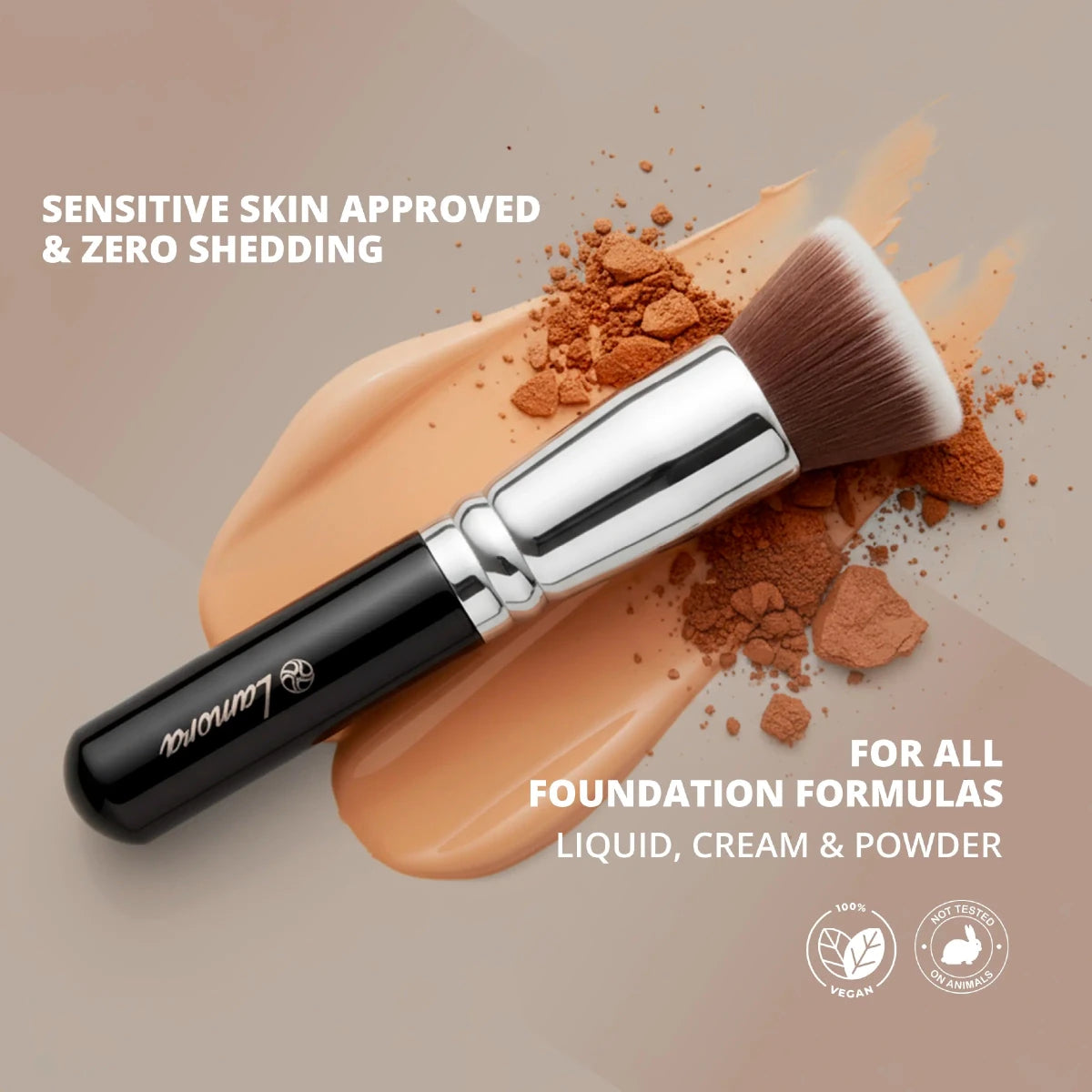 Foundation Brush Black - Lamora Beauty
