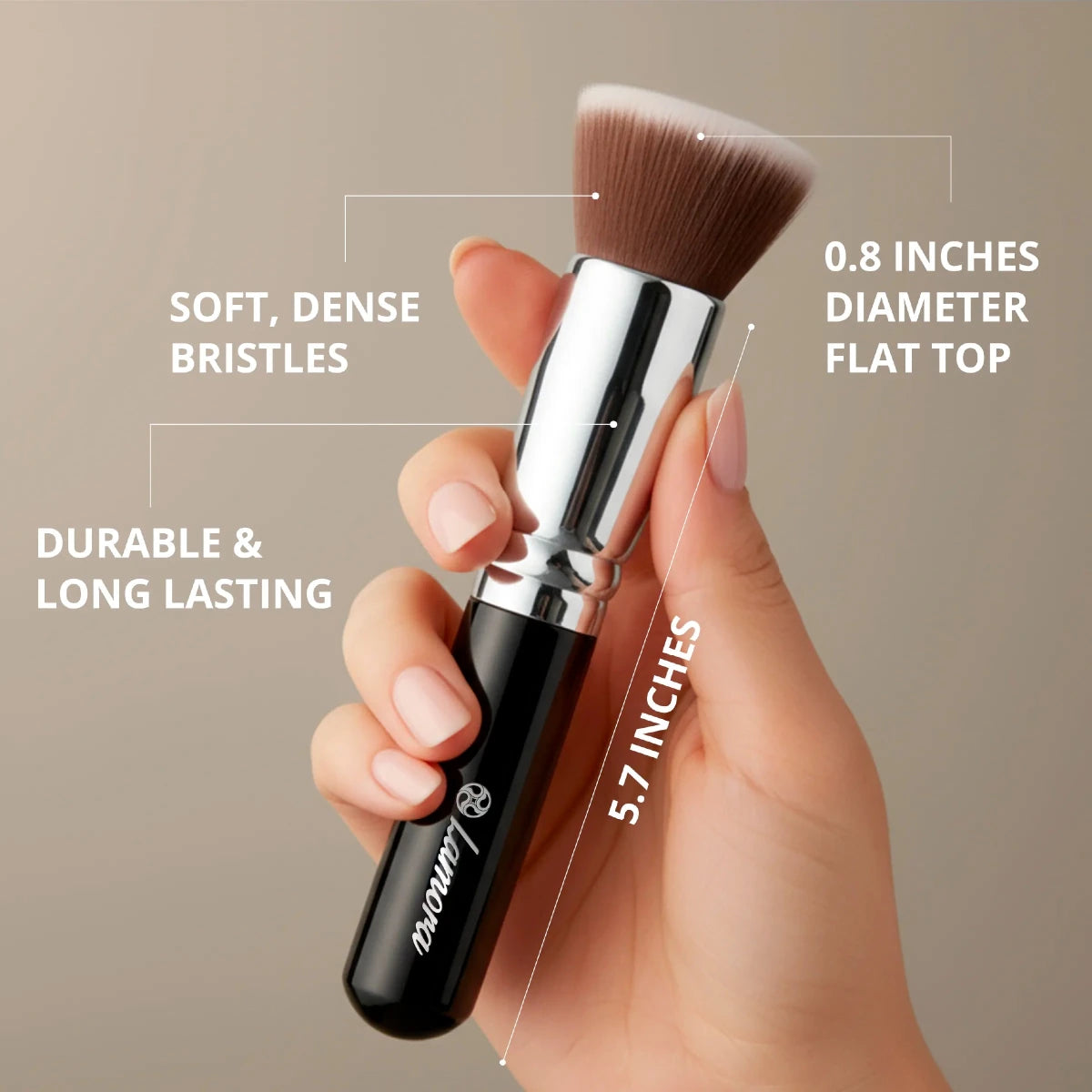 Foundation Brush Black - Lamora Beauty