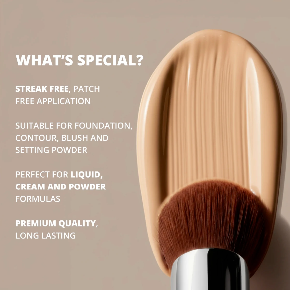 Foundation Brush Black - Lamora Beauty