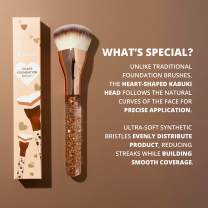 Foundation Brush Heart Gold - Lamora Beauty
