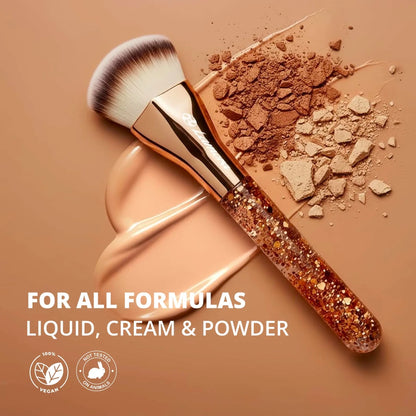 Foundation Brush Heart Gold - Lamora Beauty
