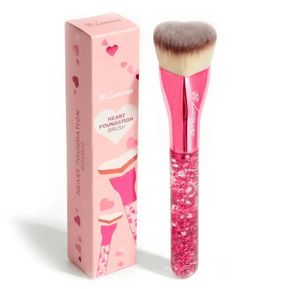 Foundation Brush Heart Pink - Lamora Beauty