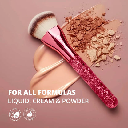 Foundation Brush Heart Pink - Lamora Beauty