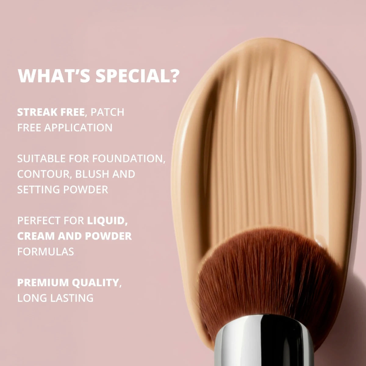 Foundation Brush Pink - Lamora Beauty