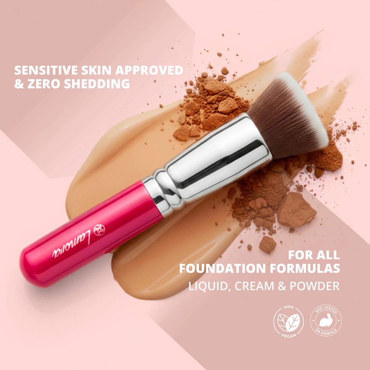 Foundation Brush Pink - Lamora Beauty