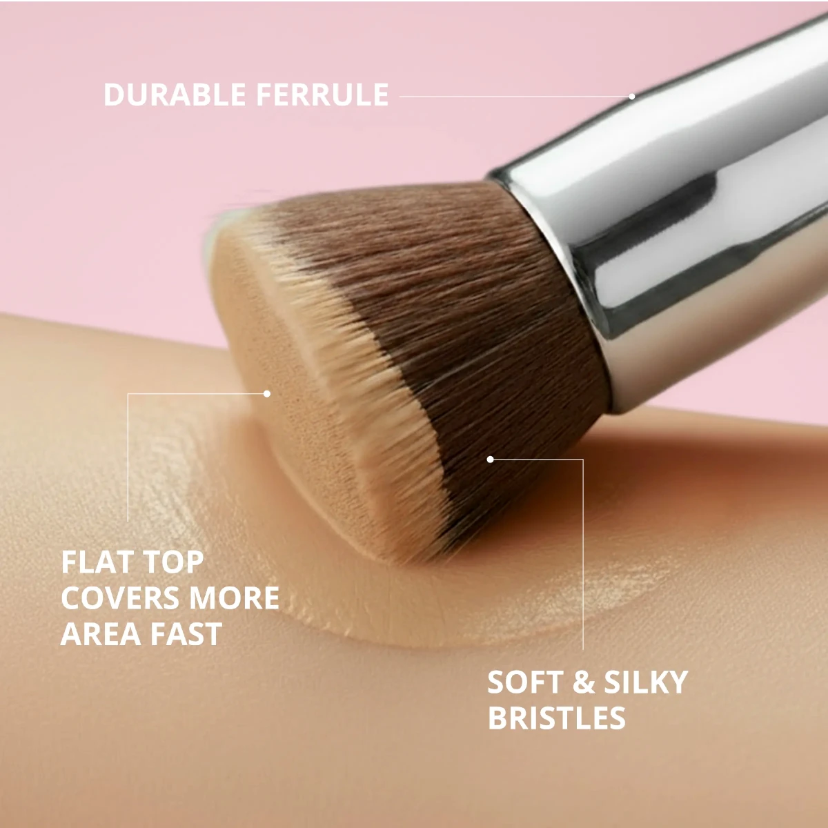 Foundation Brush Pink - Lamora Beauty