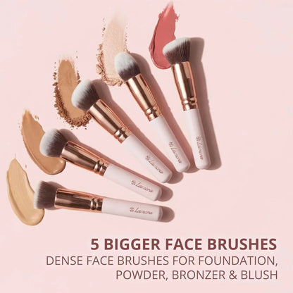 Foundation Brush Set Rose - Lamora Beauty