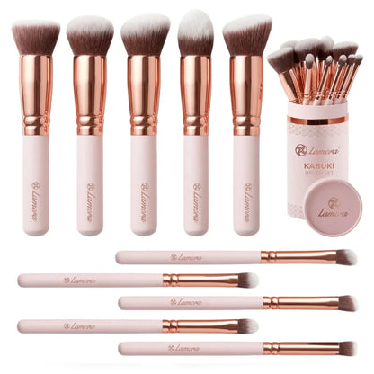 Foundation Brush Set Rose - Lamora Beauty