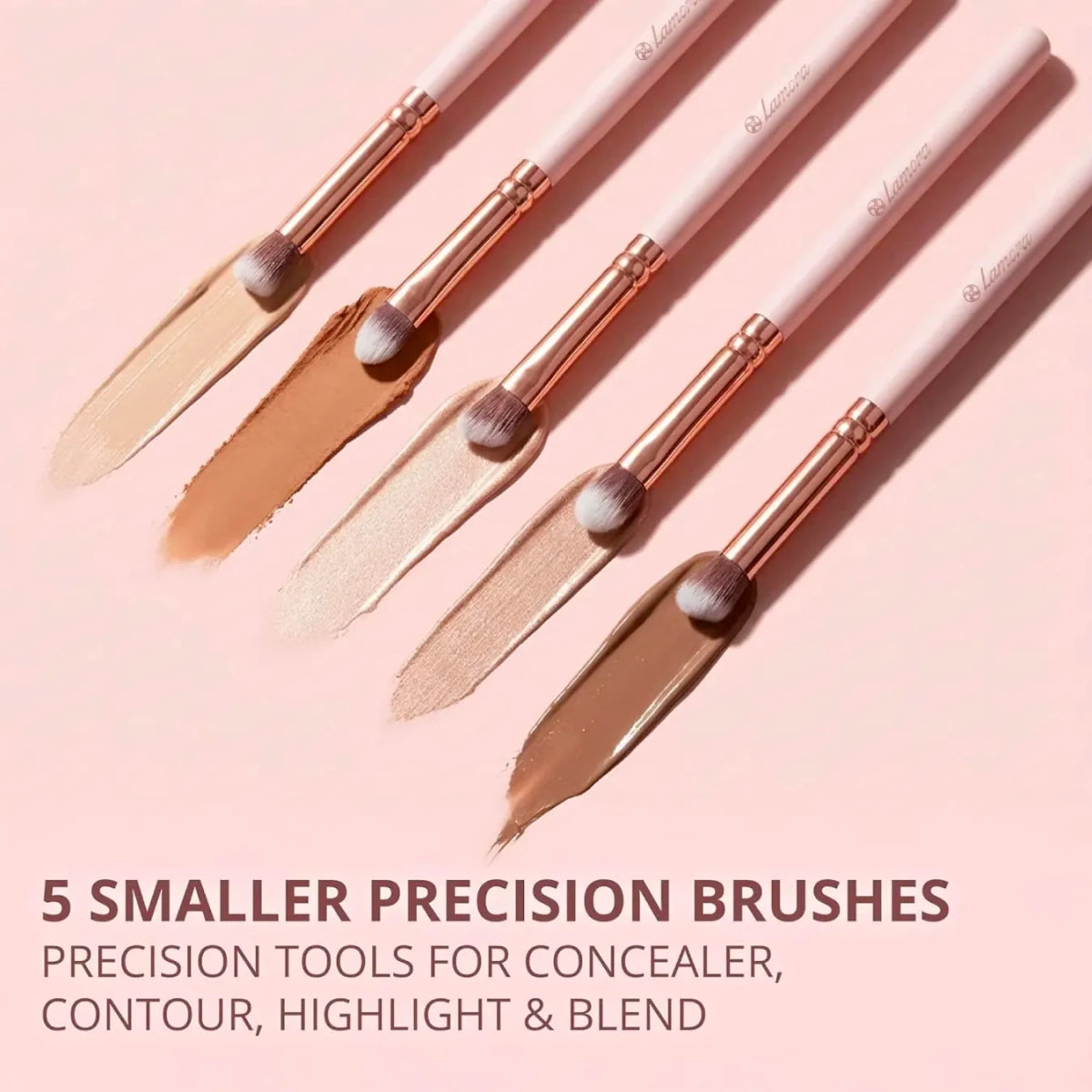 Foundation Brush Set Rose - Lamora Beauty